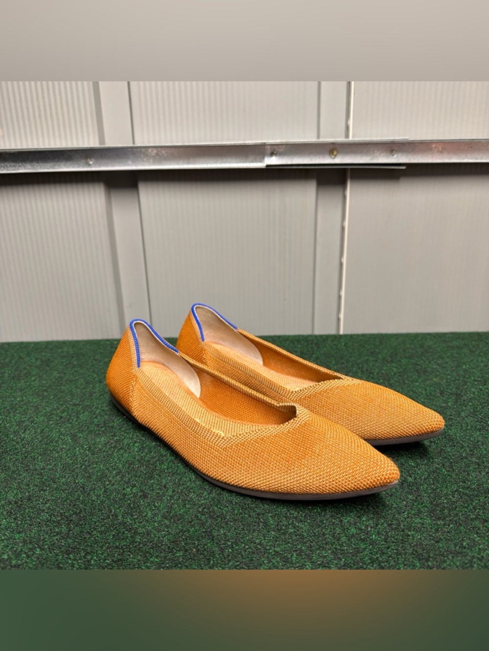 Rothy's The Point Warm Brown/Orange Knit Flats Women's Size 7